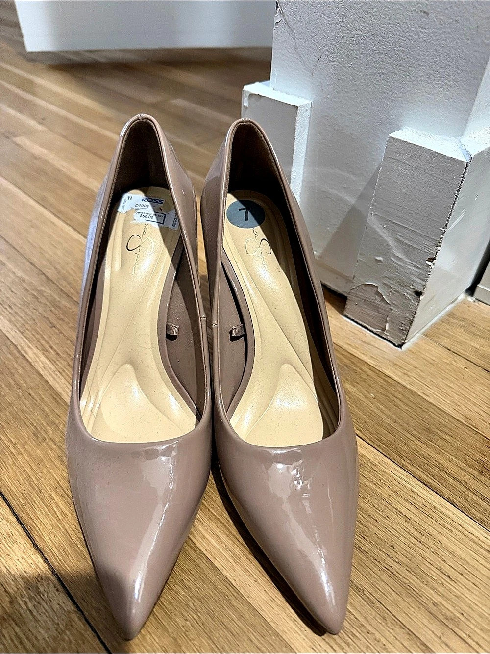 Jessica Simpson Pointed-Toe Pumps in Nude